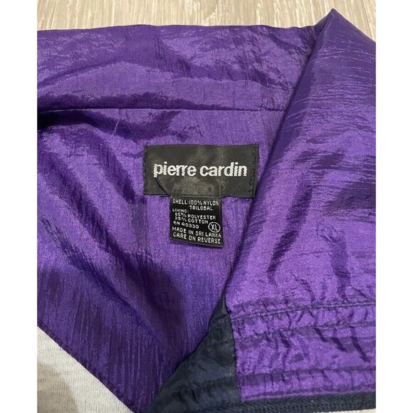 Vintage Pierre Cardin Nylon Full Zip Windbreaker Jacket XL 90s - Picture 4 of 10